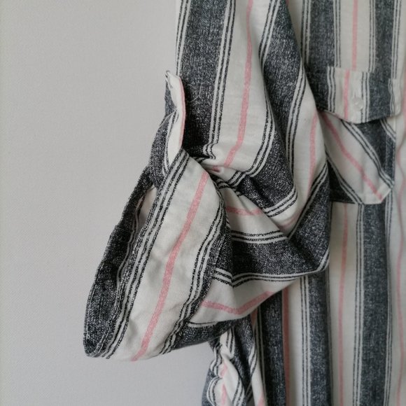 Eden & Olivia Maternity Womens Multicolor Roll Tab Sleeve Blouse Top Size XL - Picture 4 of 8